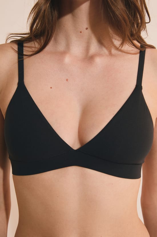 Soutien-gorge triangle en microfibre;${refinementColor}