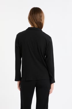 Ribbed Richelieu Pyjama Shirt;${refinementColor}