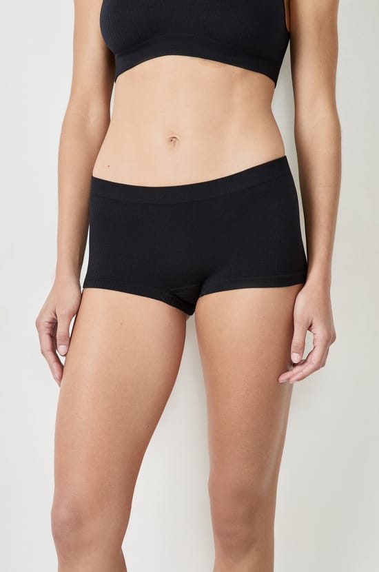 Ribbed Boyshort;${refinementColor}