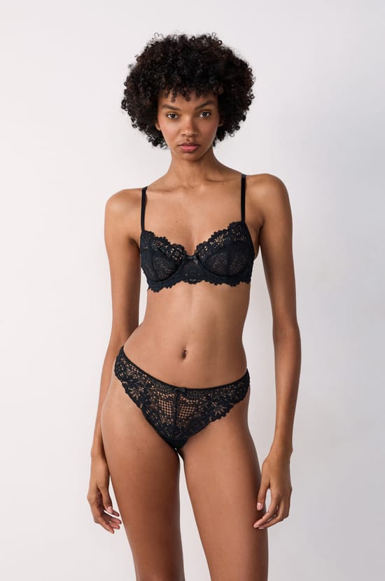 Lace Balconette Bra;${refinementColor}
