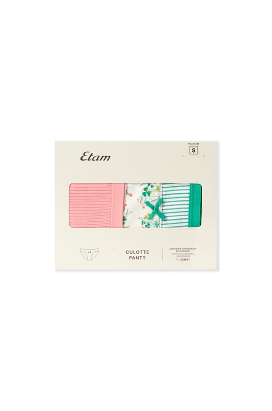 Lot de 3 culottes en coton;${refinementColor}