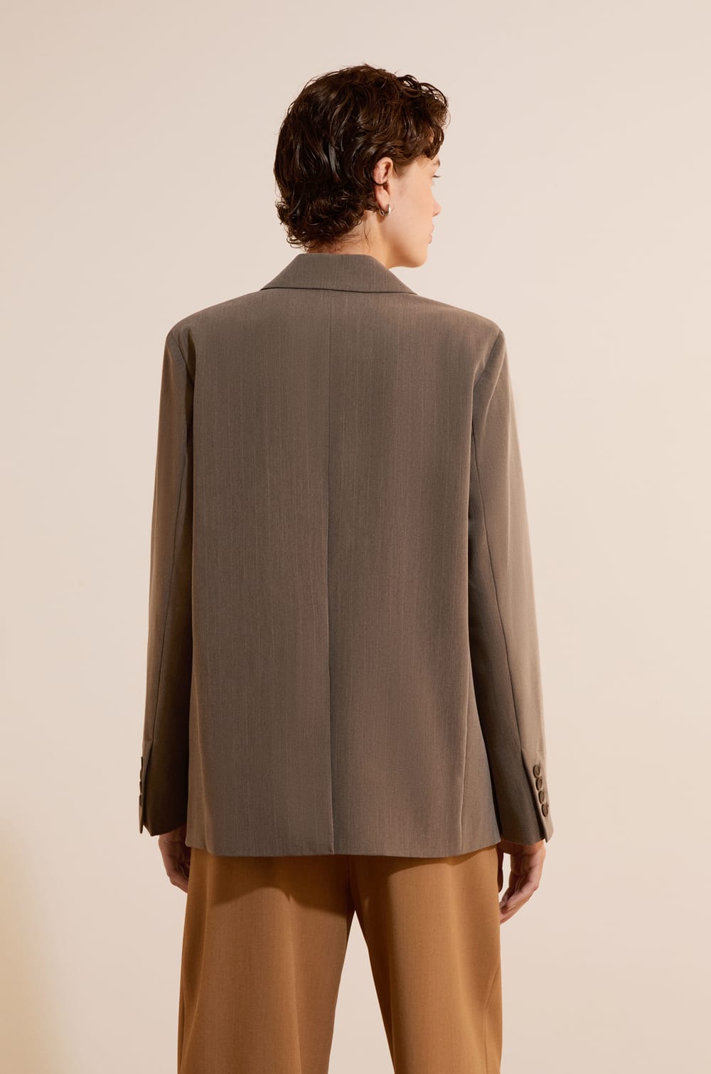 Veste blazer &agrave; rayures;${refinementColor}