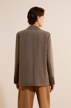 Veste blazer &agrave; rayures;${refinementColor}