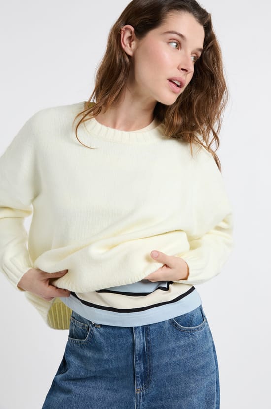 Pull &agrave; manches longues oversize;${refinementColor}