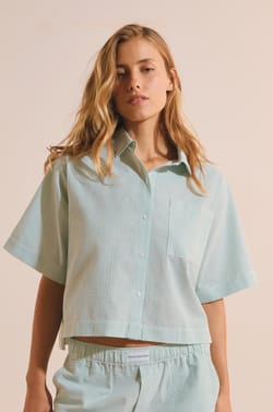 Pyjama Shirt with Cotton;${refinementColor}