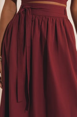 Jupe longue en coton;${refinementColor}