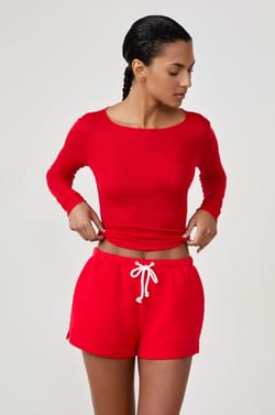 Pantalones cortos de pijama de algodón;${refinementColor}
