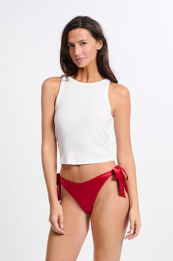 Tanga en broderie avec noeuds;${refinementColor}