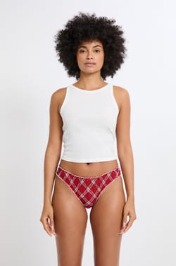 Lot de 2 tangas en coton;${refinementColor}