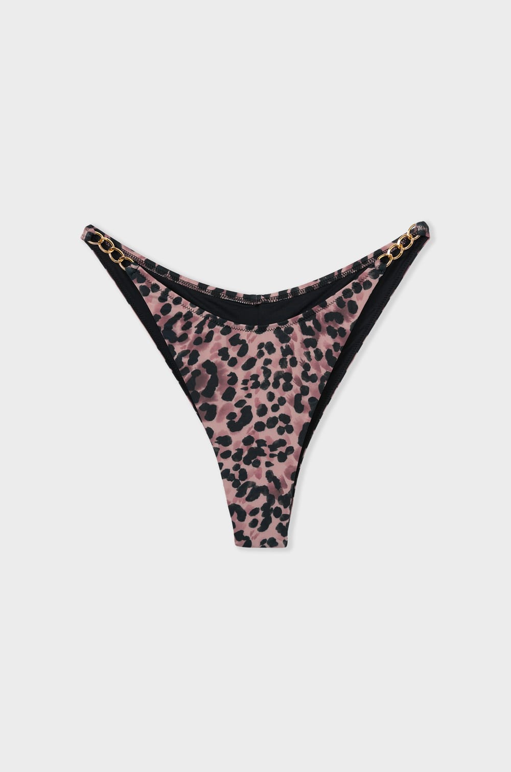 High-Leg Brazilian Bikini Bottom With Jewel Details;${refinementColor}