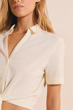 Chemise courte en coton;${refinementColor}