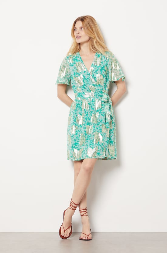Tie Short Dress;${refinementColor}