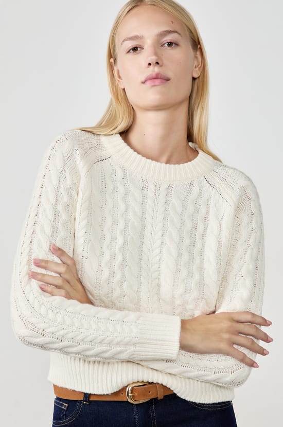 Round Neck Chunky Knit Sweater;${refinementColor}