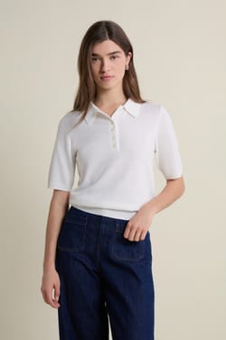 Short-sleeved Polo Neck Sweater;${refinementColor}