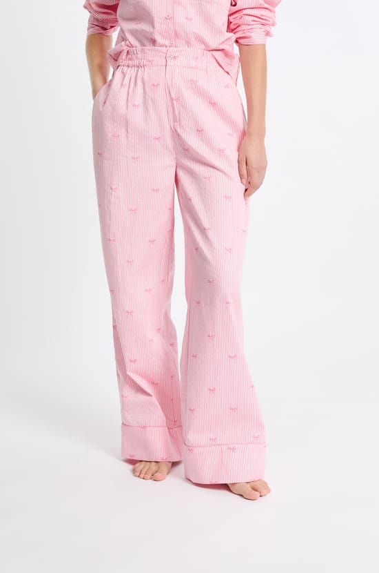 Pantalon de pyjama en coton à motifs;${refinementColor}