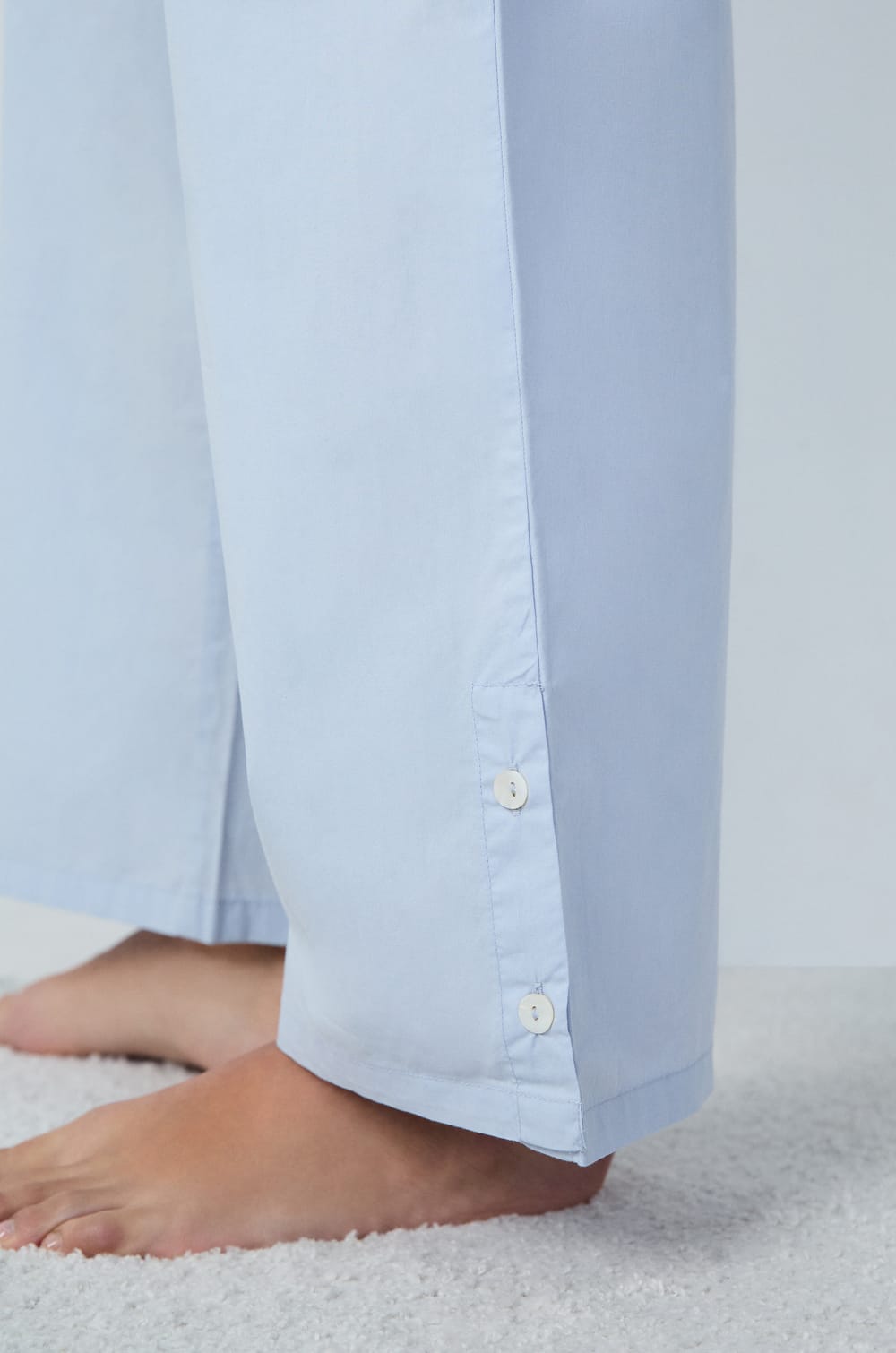 Wide-Cut Cotton Pajama Pants;${refinementColor}