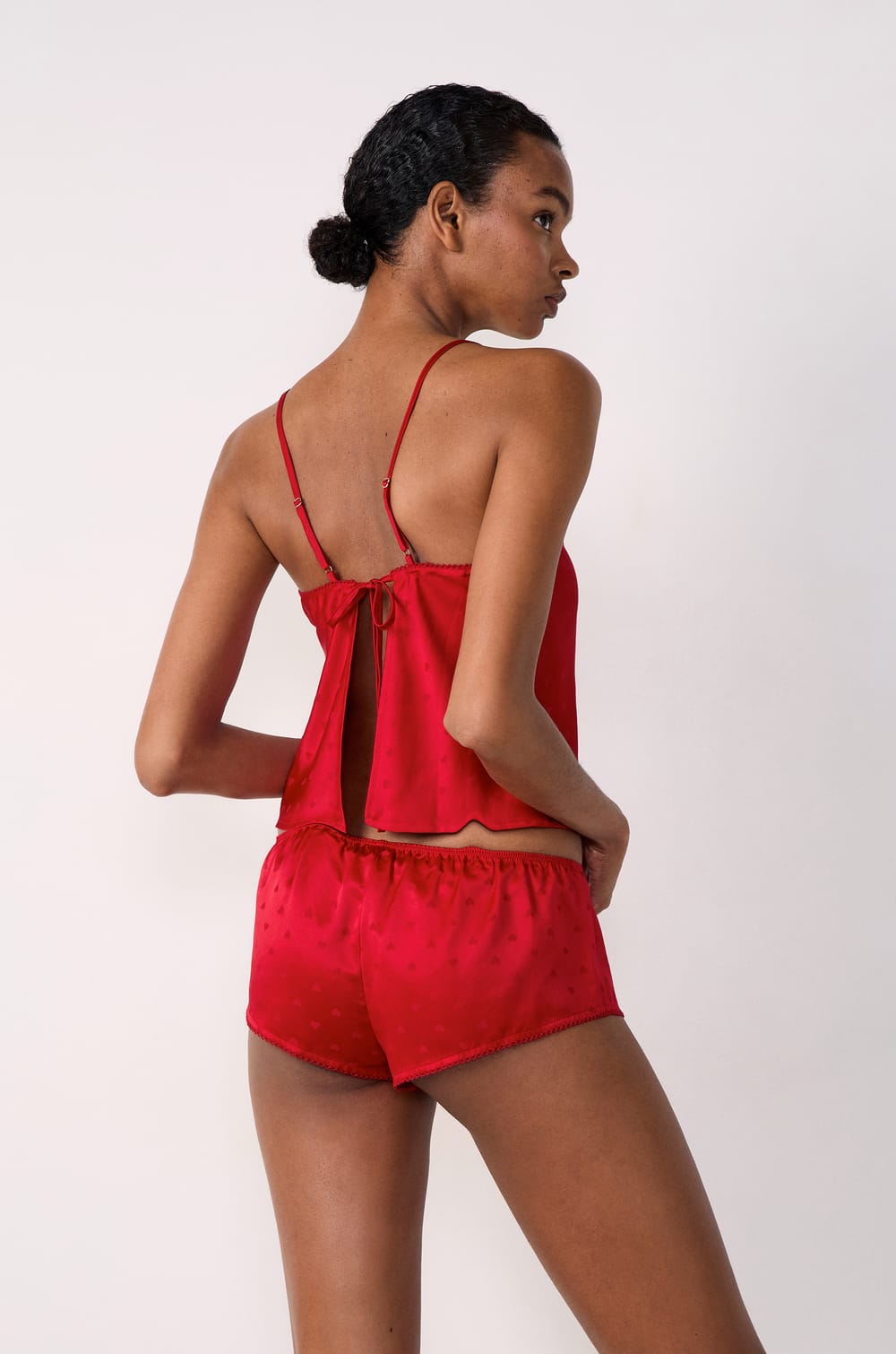 Satin Camisole with Heart Bow at the Back;${refinementColor}