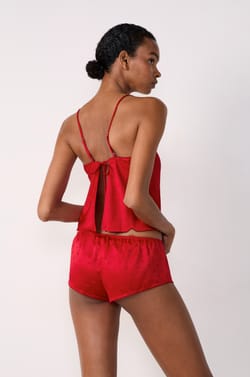 Satin Camisole with Heart Bow at the Back;${refinementColor}