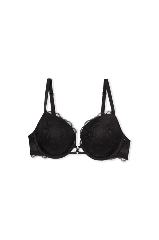 Soutien-gorge N.5 - Le coques fines plongeant avec broderie;${refinementColor}