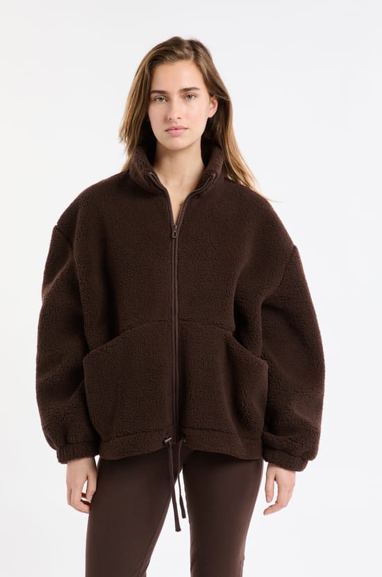 Jacke mit Stehkragen und Kordelzug;${refinementColor}