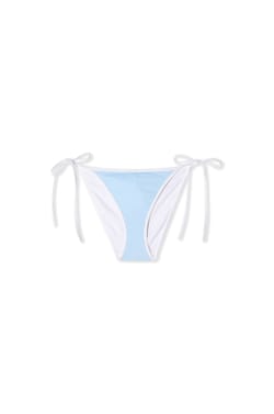 Bikini Bottom with Gingham Print to Tie;${refinementColor}