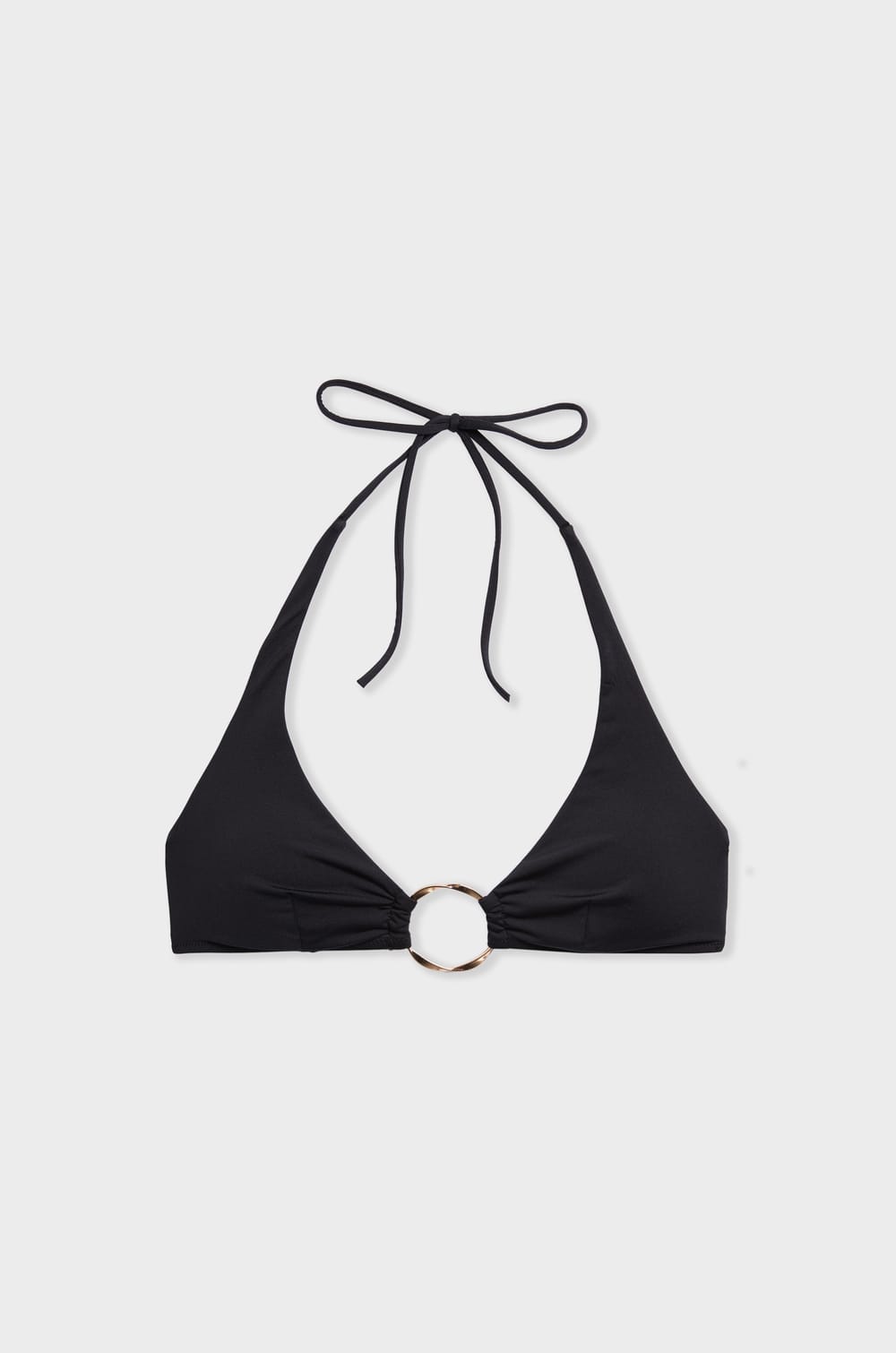 Top de bikini triangular con detalle de anilla;${refinementColor}