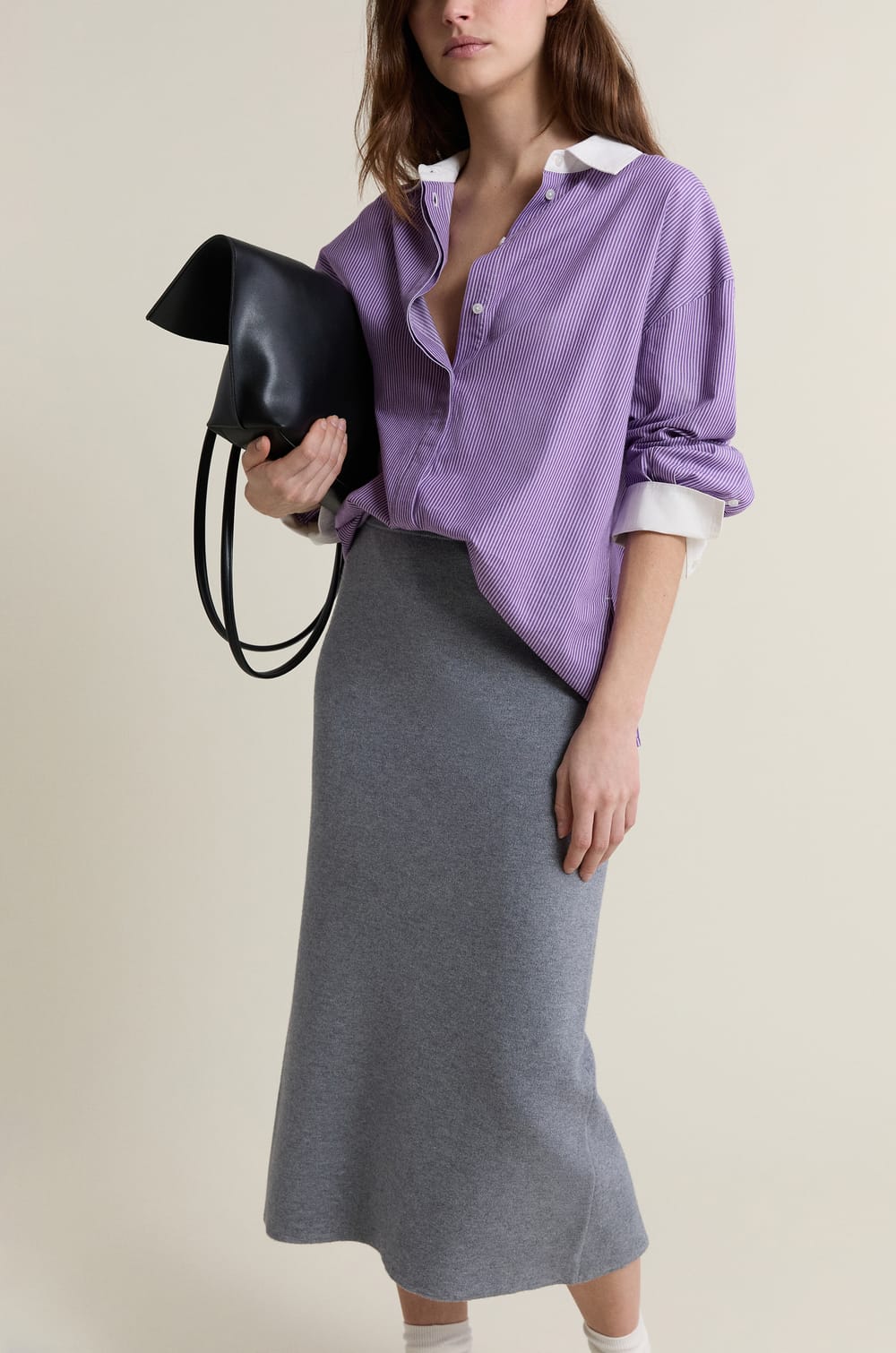 Jupe longue en tricot;${refinementColor}