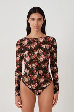 Body con estampados de encaje espalda descubierta;${refinementColor}