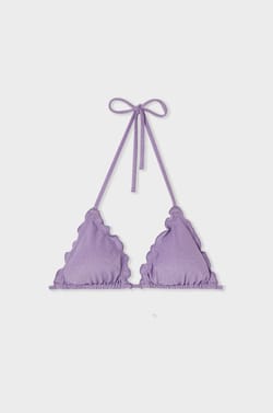 Haut de maillot de bain triangle paillet&eacute; avec pads amovibles;${refinementColor}