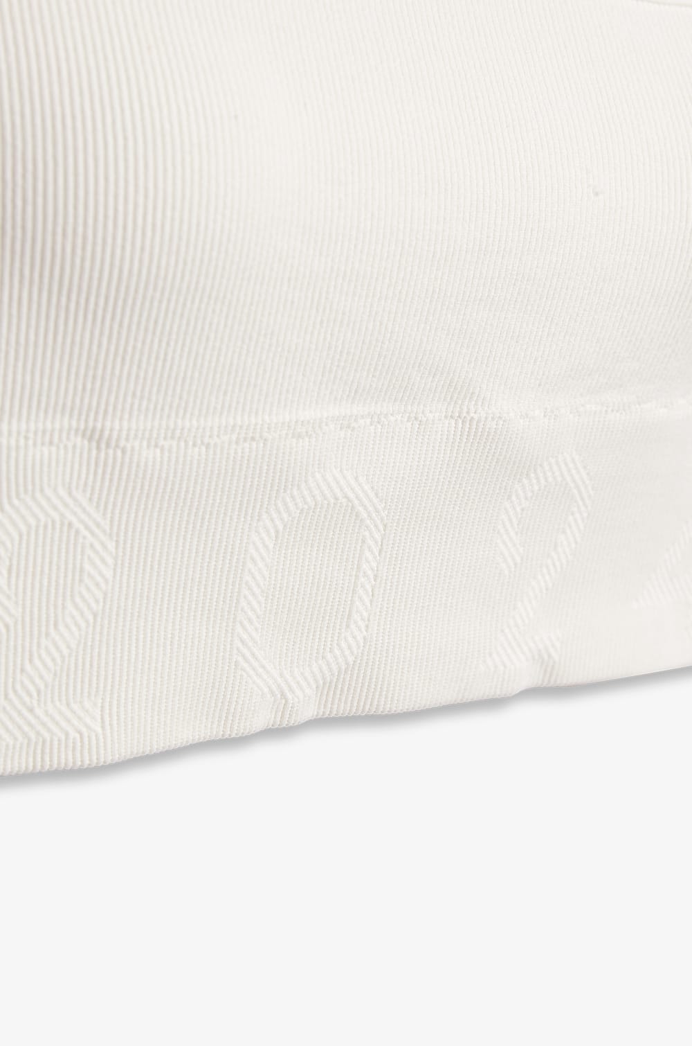 Ribbed Asymmetric Bralette - Light Support;${refinementColor}