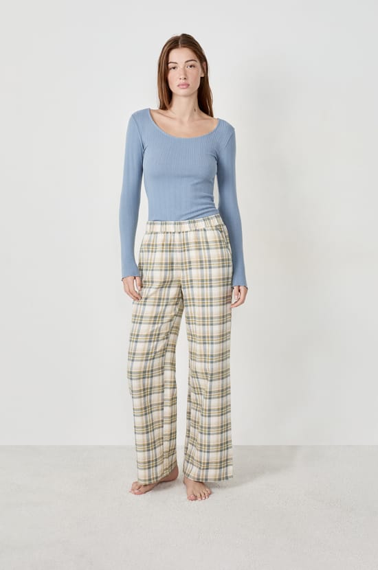 Pantalon de pyjama à carreaux;${refinementColor}