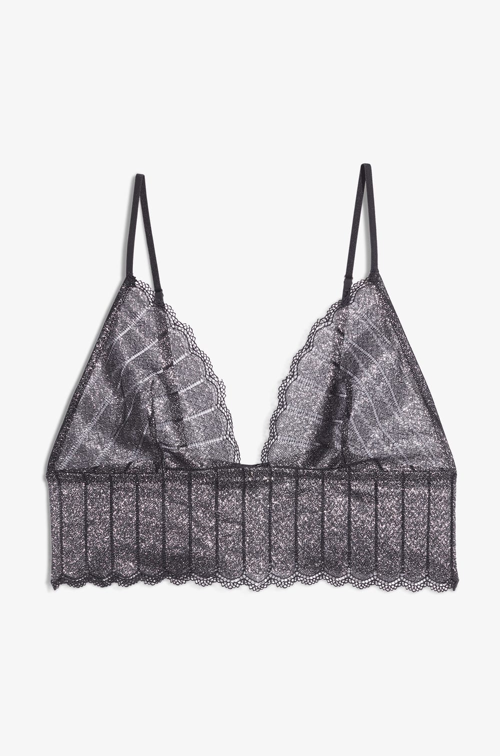 Iridescent Wireless Triangle Bra;${refinementColor}