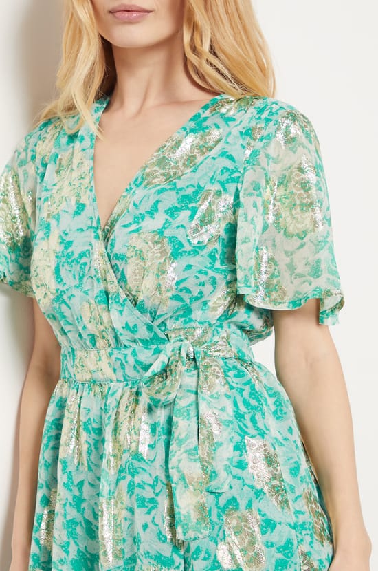 Tie Short Dress;${refinementColor}