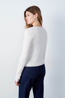 Pull fin avec laine;${refinementColor}