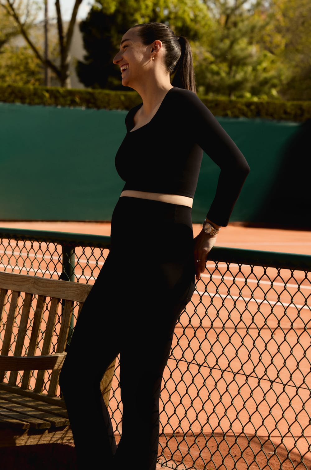 Maternity leggings in cotton blend;${refinementColor}