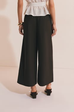 Pantalon &agrave; taille ajust&eacute;e en coton;${refinementColor}