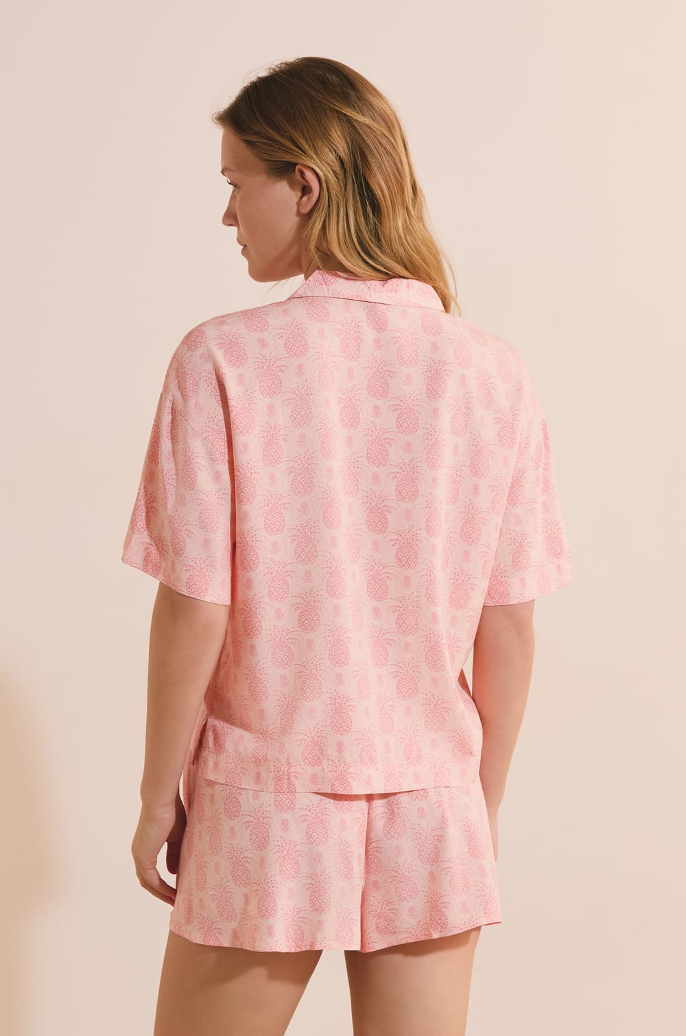 Chemise de pyjama courte &agrave; motifs;${refinementColor}