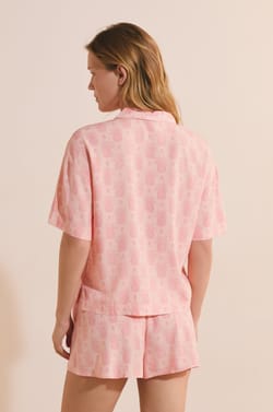Chemise de pyjama courte &agrave; motifs;${refinementColor}