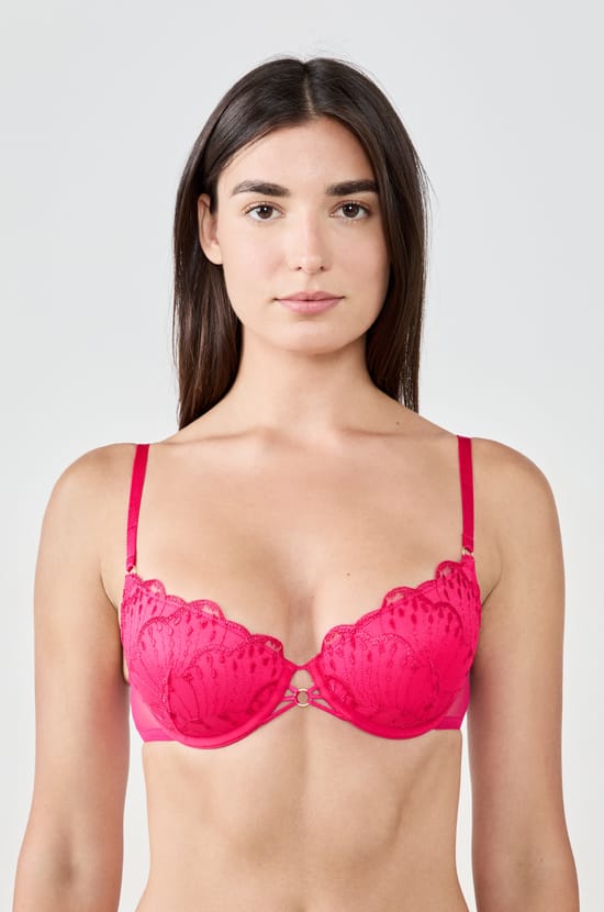 Bra No.4 - The Lightly Lined Bra in floral embroidery;${refinementColor}