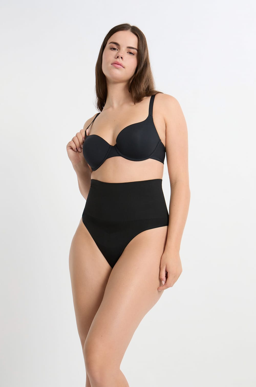 High-Waist Shaping Thong - Medium Support;${refinementColor}