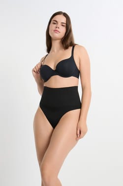 High-Waist Shaping Thong - Medium Support;${refinementColor}