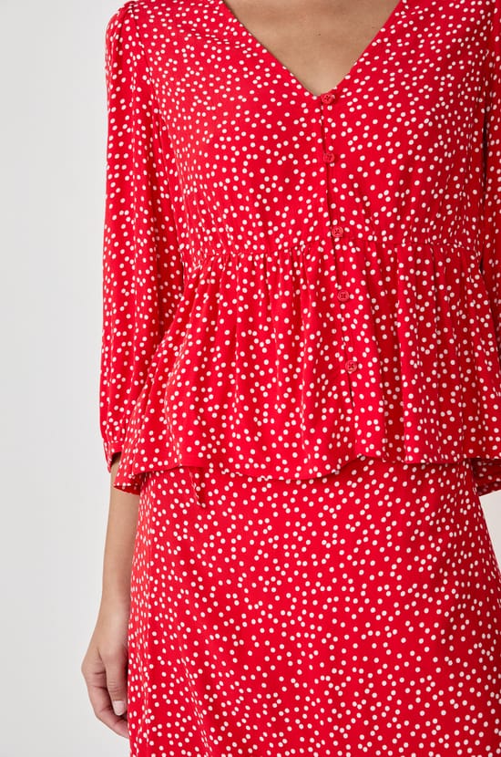 Polka Dot Blouse;${refinementColor}