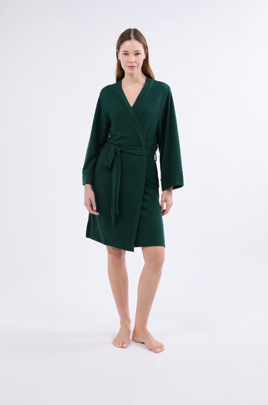 Velvet-Effect Robe;${refinementColor}