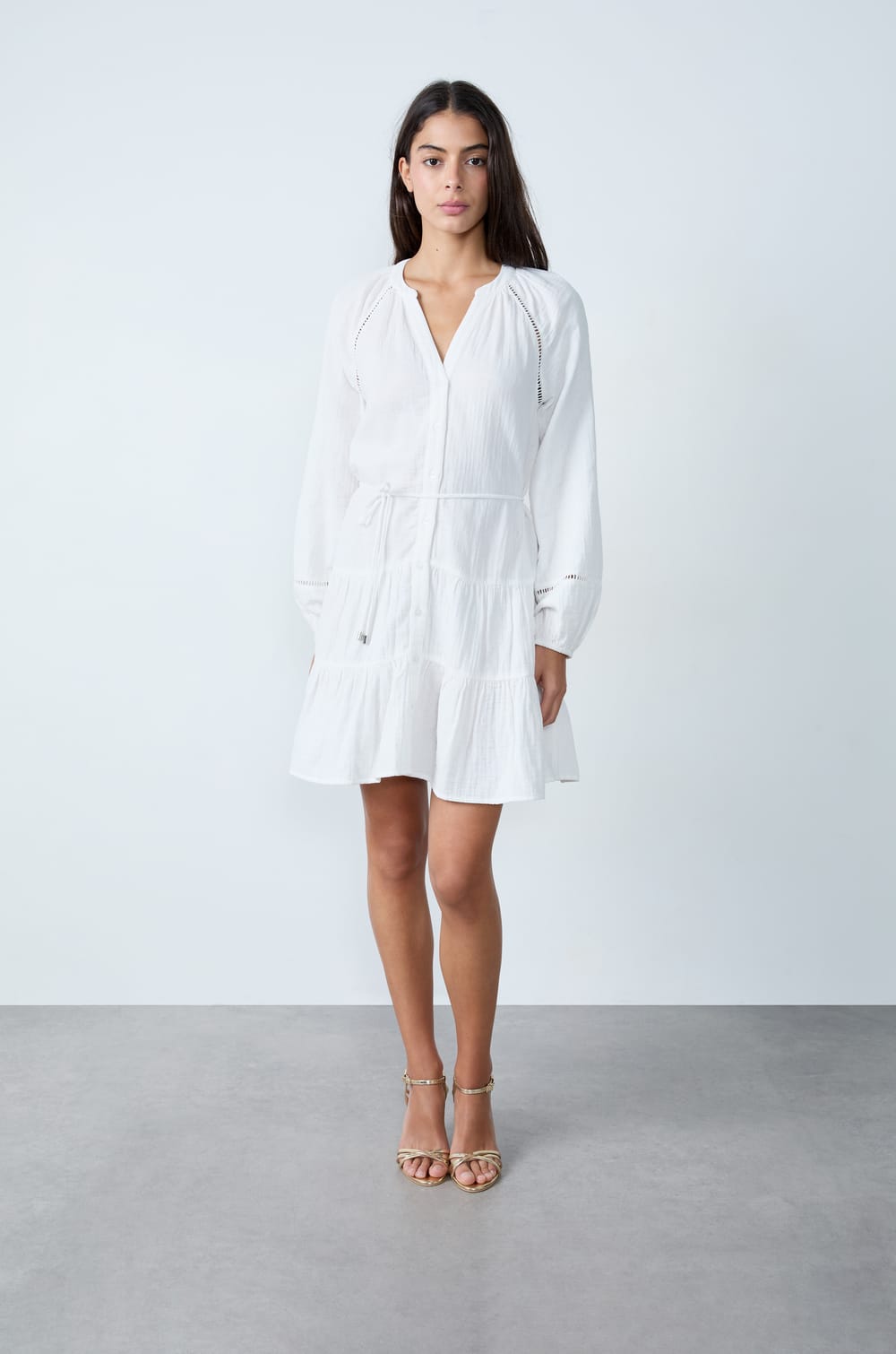 Fluid Shirt Dress;${refinementColor}