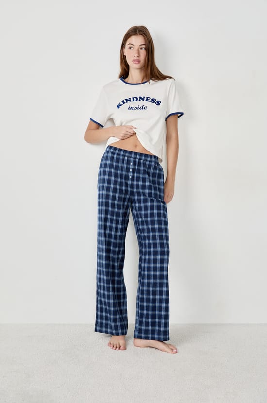 Pantalon de pyjama à carreaux;${refinementColor}