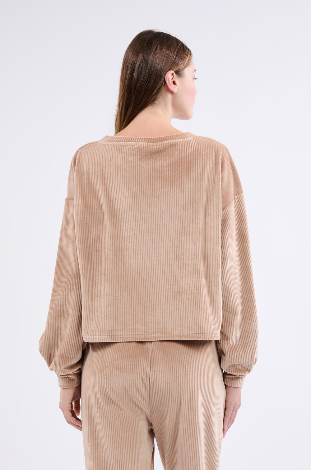 Sweatshirt de pyjama en velours;${refinementColor}