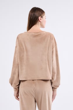 Sweatshirt de pyjama en velours;${refinementColor}