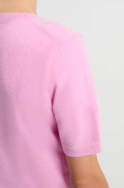 Short-Sleeved Cashmere Sweater;${refinementColor}
