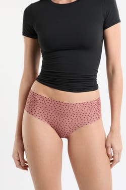 Hipster en microfibre sans couture à motifs coeurs;${refinementColor}