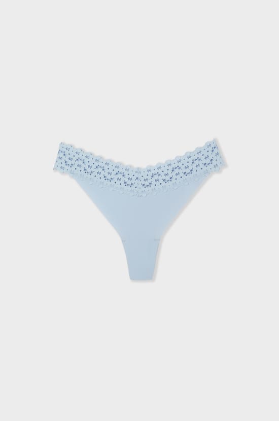 Tanga in Microfiber and Lace;${refinementColor}